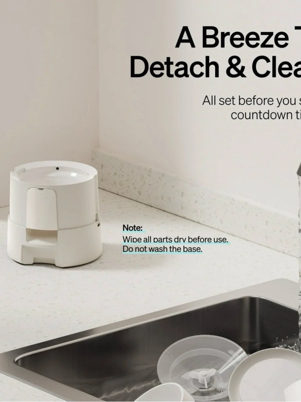 White Automatic Dog Feeder with Detachable Bowl - PLAF108